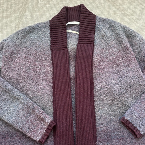 Woolrich Women's Burgundy and Gray Open Cardigan size XL - Picture 10 of 13